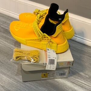 HUMAN RACE LIMITED adidas ,Yellow HU NMD Slip-On Sneakers with Black Collar